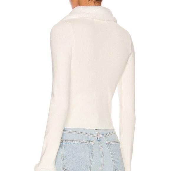 More to come zip cardigan in white - Picture 4 of 7